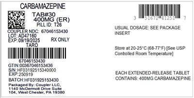 Label (51672 4125 1 Carbamazepine 400mg (er) 67046 1534 30)